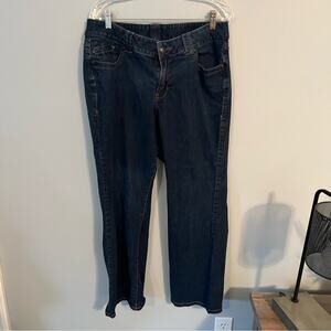 Lane Bryant Dark Wash Bootcut Jeans Women's Plus Size 16 W Petite 1% Spandex